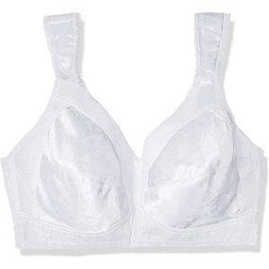 Playtex 50C 18 Hour Comfort-Strap Wireless Full-Coverage Bra WHITE NWOT 4693
